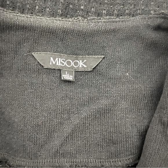 MISOOK Women’s Large Jacket Blazer Knit Black Gold Buttons with Rhinestones EUC - Picture 6 of 9